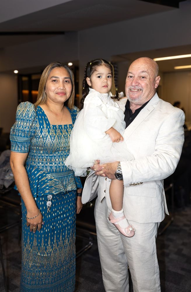 Ron and Kanokporn with their daughter